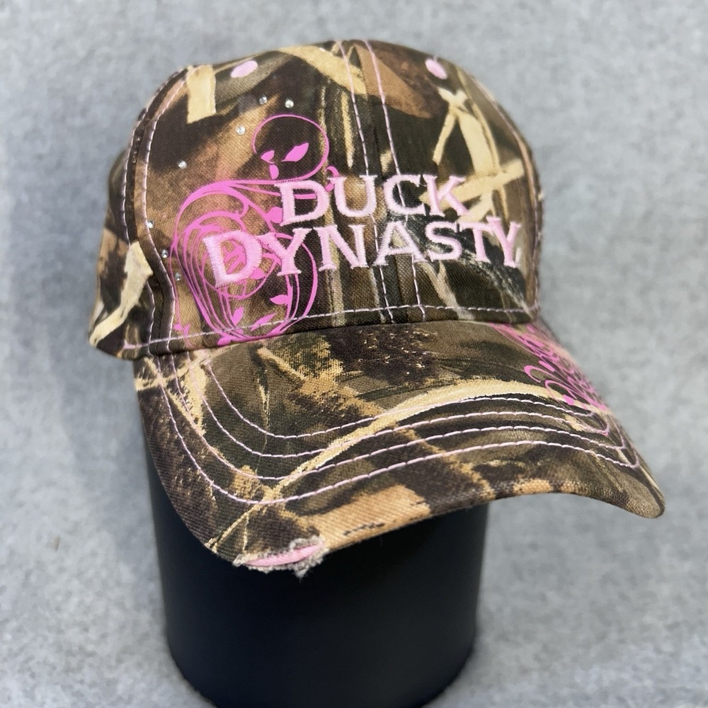 Duck Dynasty Pink Camo Distressed Hat Cap Adjustable A&E‎ Paramount Outdoors